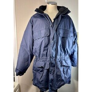 Vintage LL Bean Maine Warden Parka Coat Blue XL Tall GoreTex Down Jacket USA